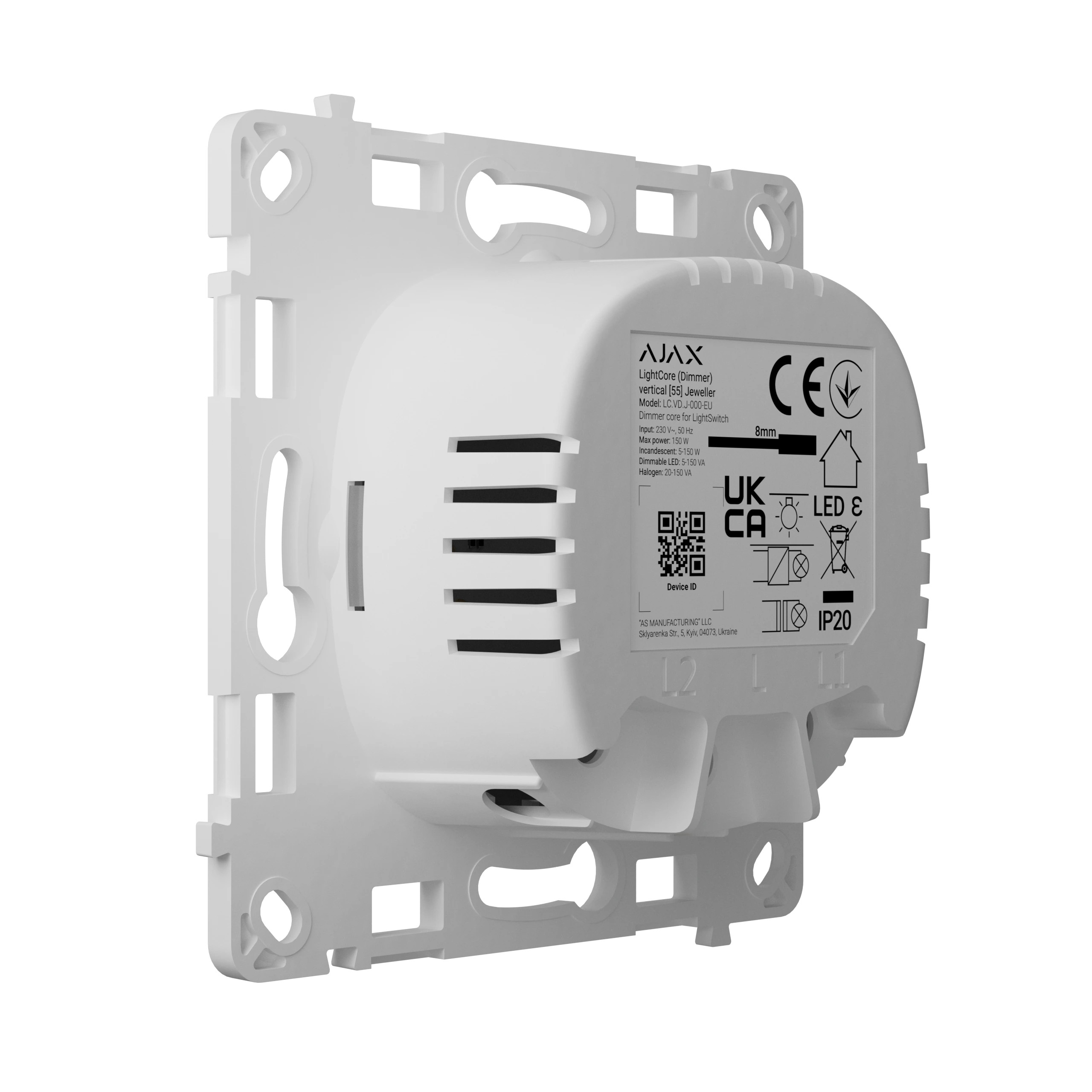 AJAX SECURITY - LIGHTCORE (DIMMER) SMART SWITCH, SOLOBUTTON NOT INCLUDED | AJAX-LC-DIM - Image 6