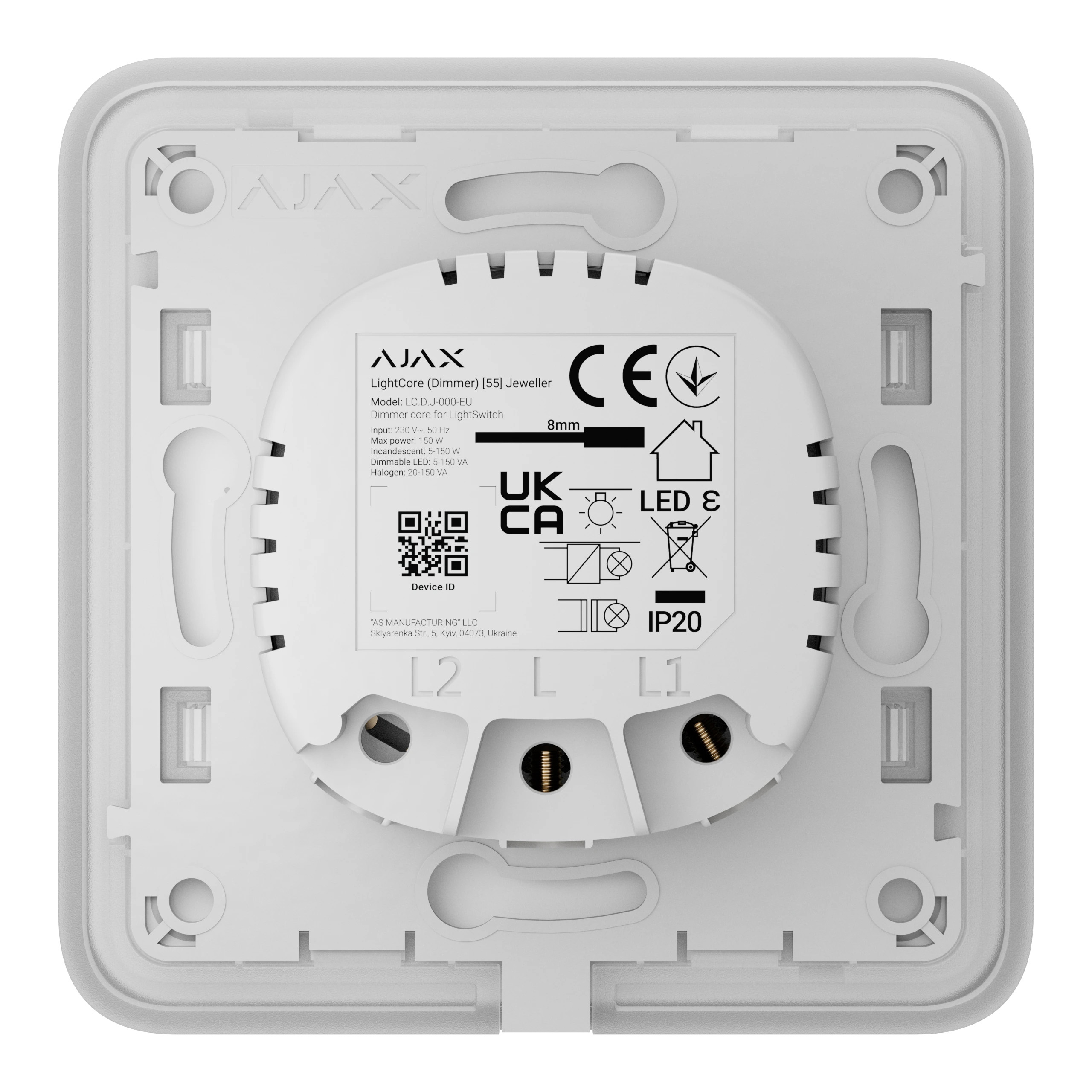 AJAX SECURITY - BLACK SOLOBUTTON (DIMMER) | AJAX-SB-DIM-B - Image 7