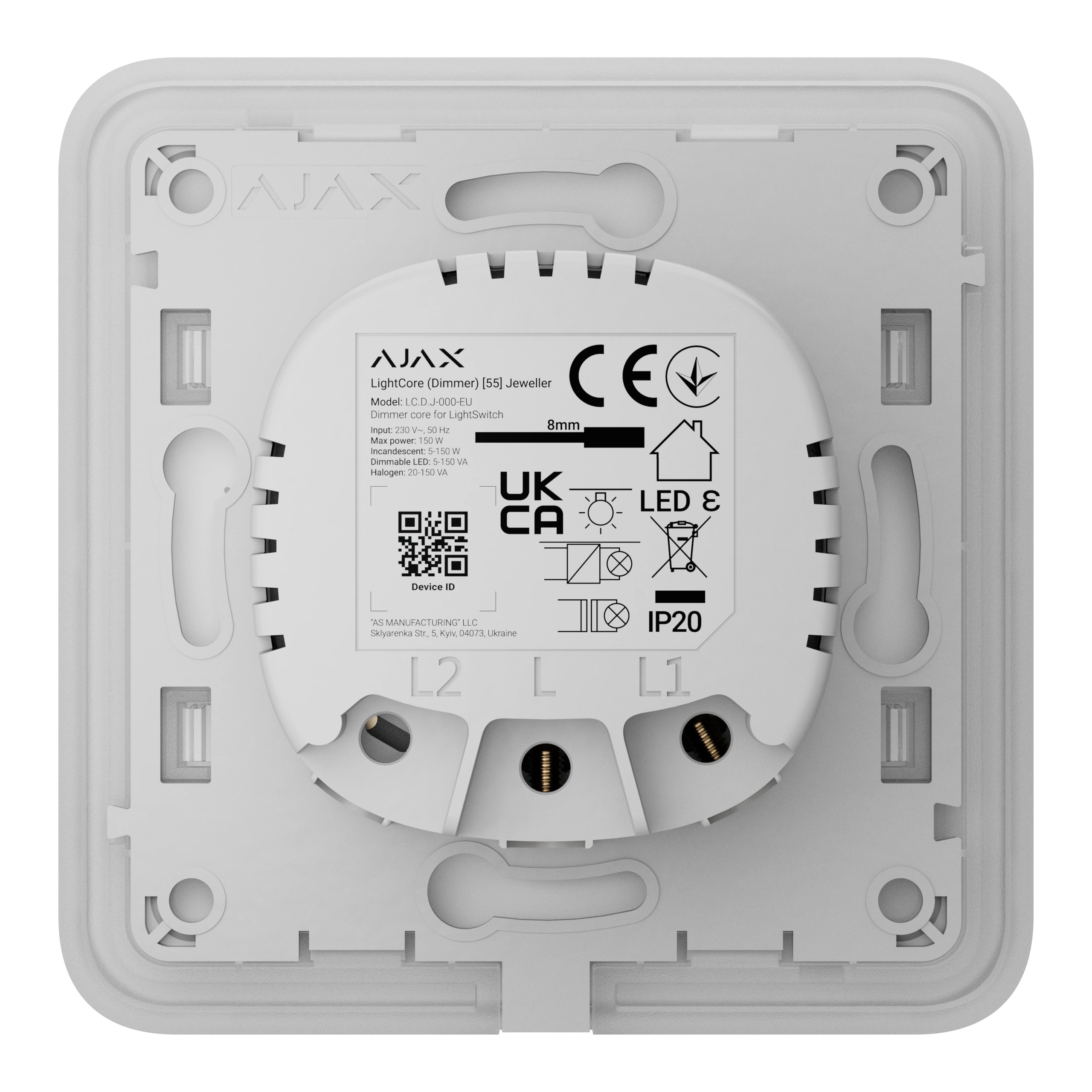 AJAX SECURITY - WHITE SOLOBUTTON (DIMMER) | AJAX-SB-DIM-W - Image 7