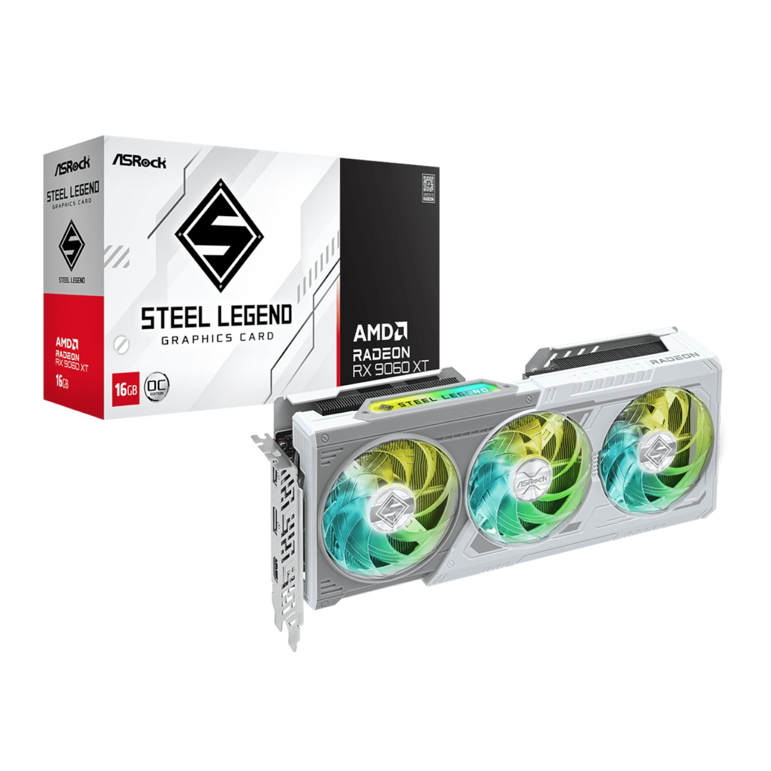 ASRock ASRock Radeon RX9060 XT Steel Legend 16G Graphics Card (RX9060XTSTEELLEGEND16G) – product image