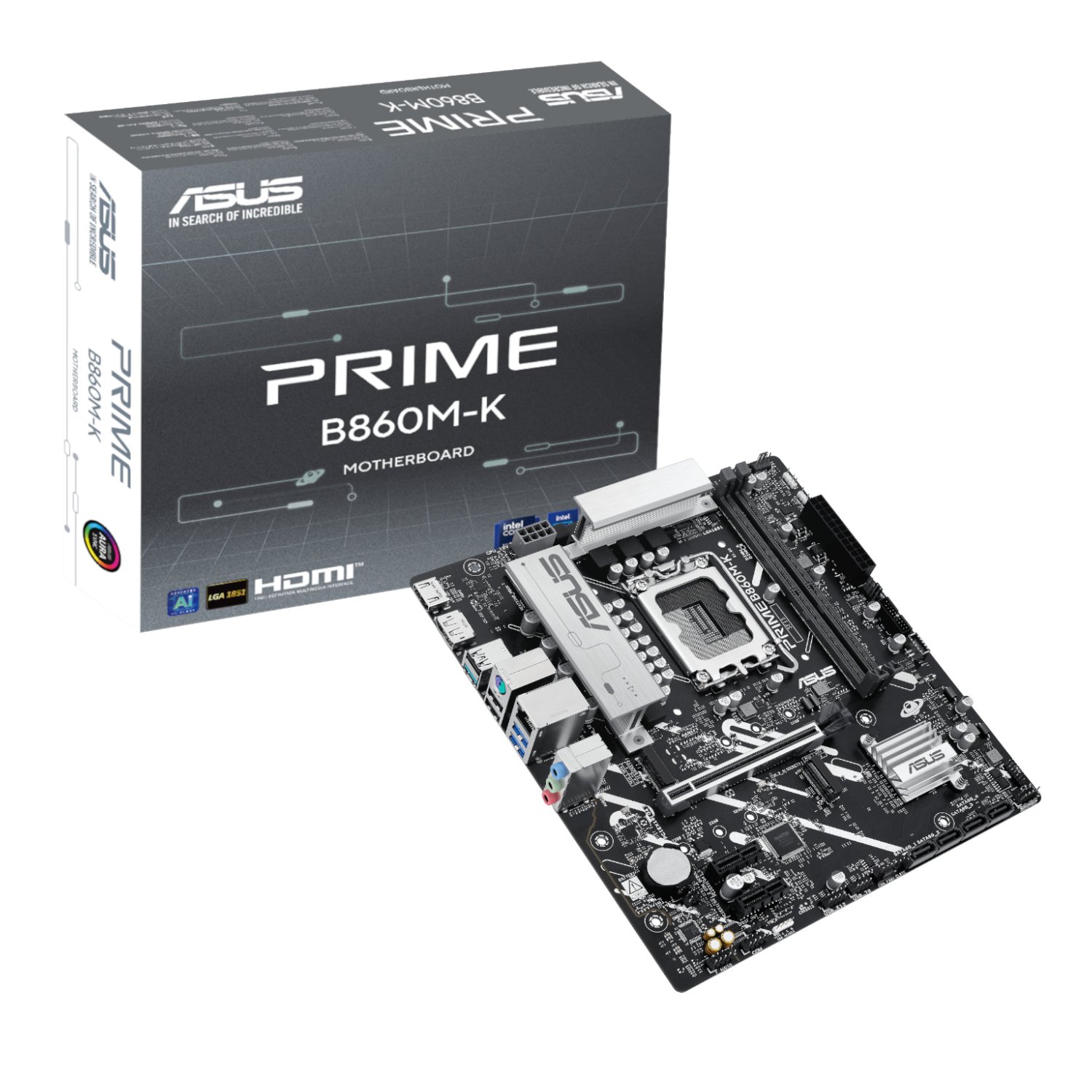 ASUS Asus PRIME B860M-K Intel LGA1851 M-ATX Motherboard (PRIME B860M-K) – product image