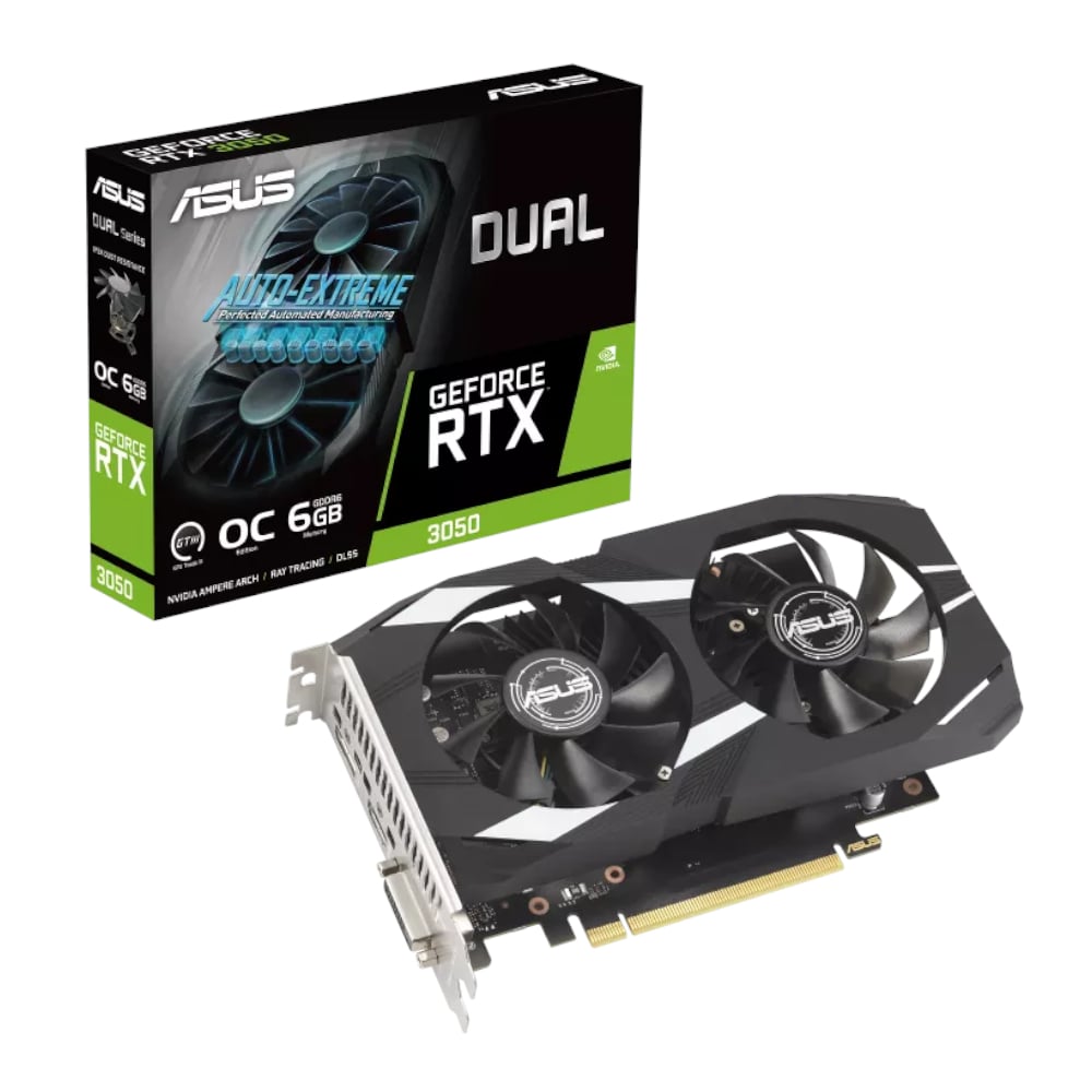 ASUS Nvidia GeForce RTX 3050 Dual OC 6G Graphic Card (DUAL-RTX3050-O6G) – product image