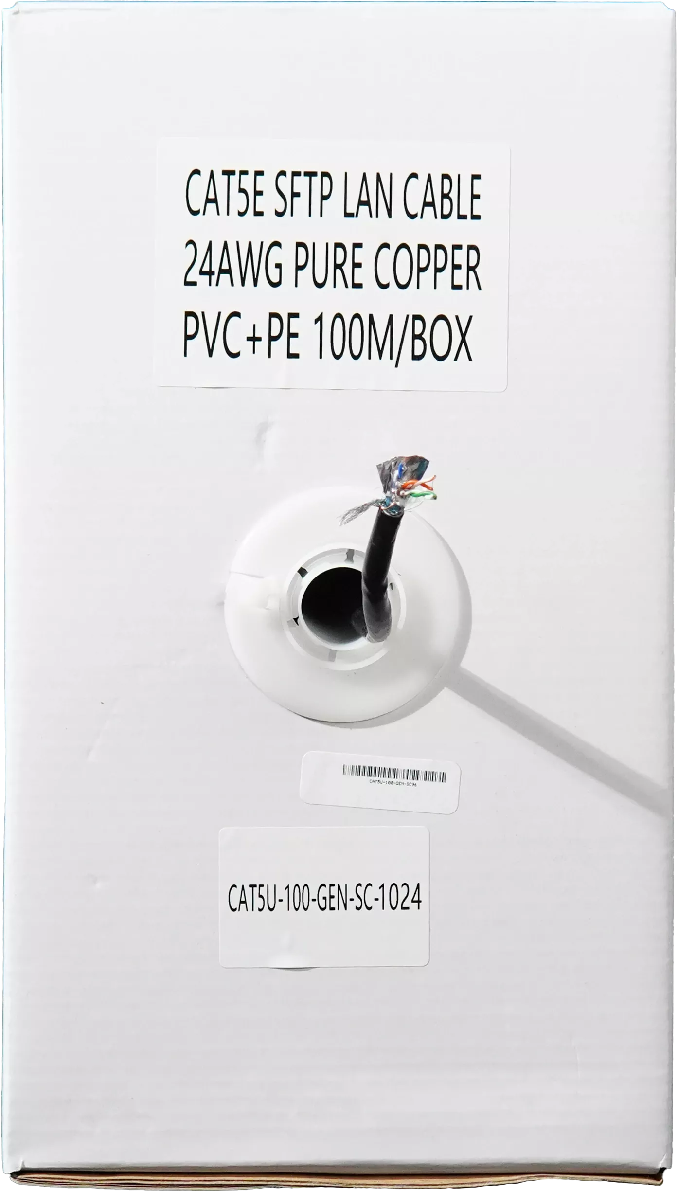 ESSENTIAL CAT5 UV OUTDOOR ETHERNET CABLE 100M BLACK SOLID COPPER SF/TP PULL BOX | CAT5U-100-GEN-SC - Image 3