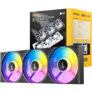 Antec Antec Connect 120 ARGB PWM Fan 3 Pack - Black (C120 ARGB 3PK BK) – product image