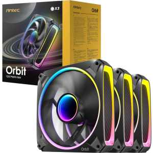 Antec Antec ORBIT PWM 120mm ARGB Fan 3 Pack - Black (ORBIT 120 3PK) – product image