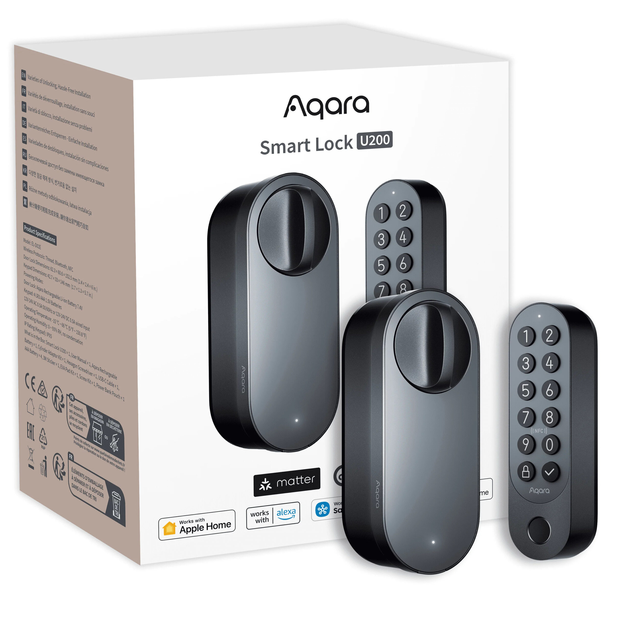 AQARA U200 RETROFIT SMART DOOR LOCK BLACK|EL-D02D - Image 6