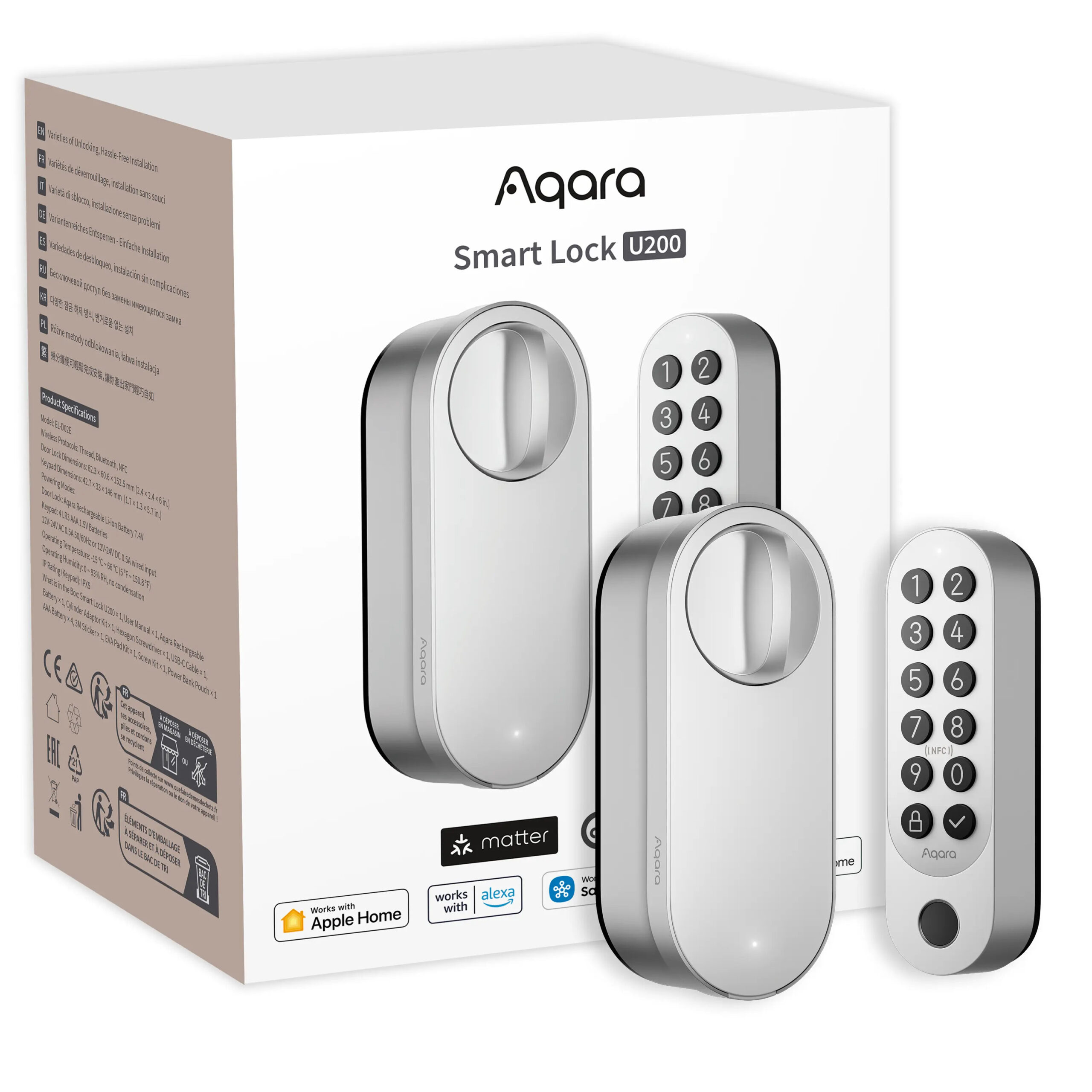AQARA U200 RETROFIT SMART DOOR LOCK SILVER|EL-D02D - Image 5