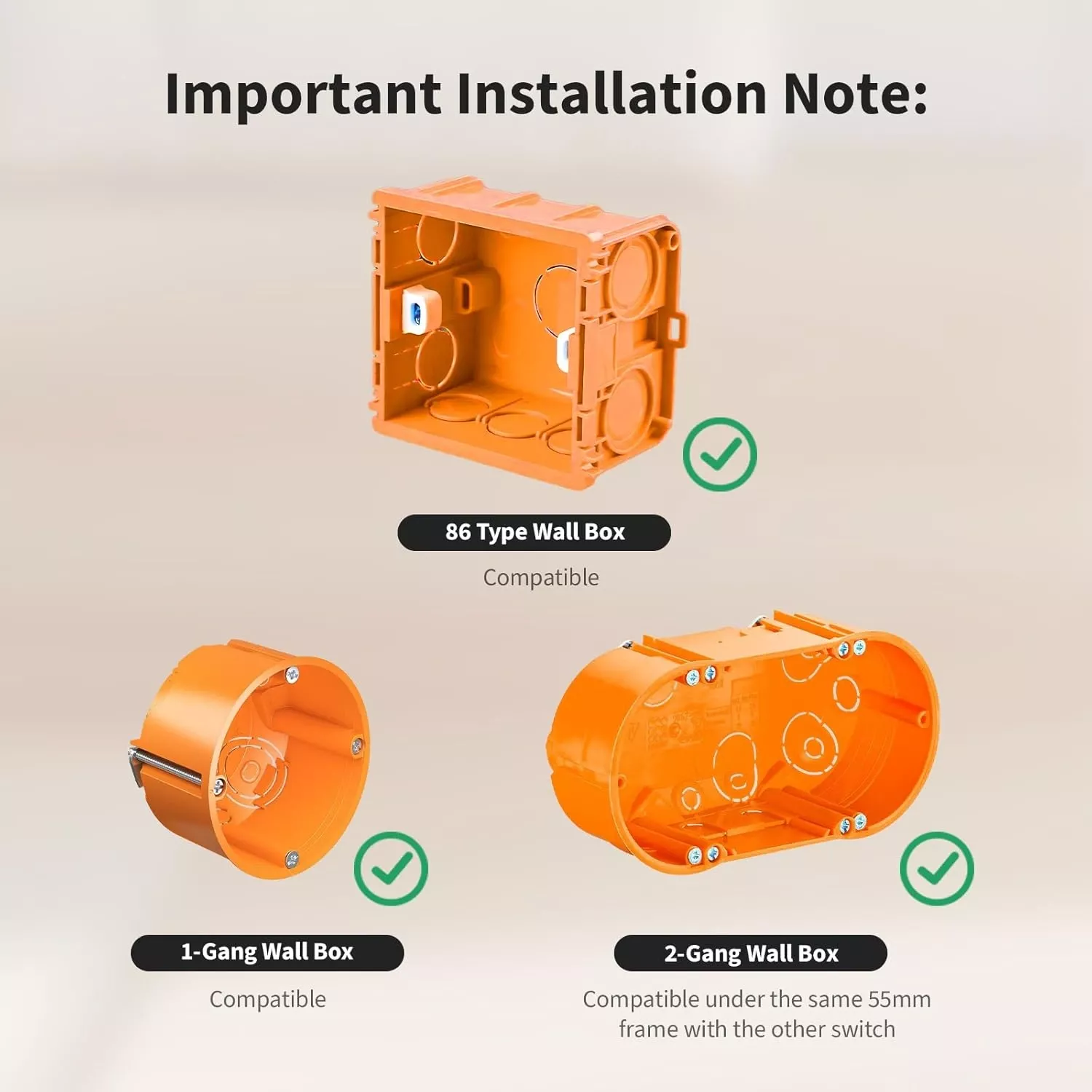 AQARA LIGHT SWITCH H2 EU - 2 IN 1 WITH NEUTRAL & NO NEUTRAL (2 BUTTONS, 1 CHANNEL) | AQ-CTRL-SW2-WALL - Image 8