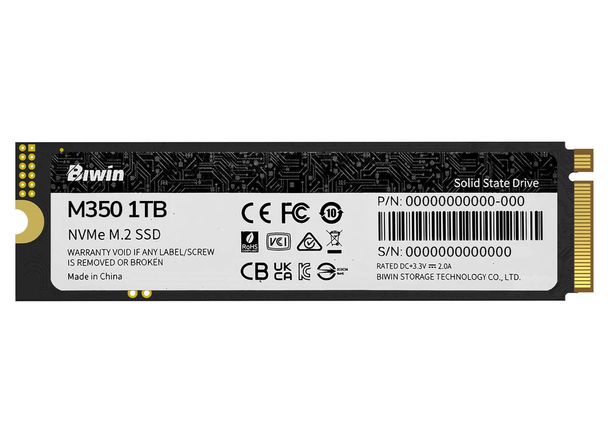Biwin 1TB PCIe 4.0 M.2 2280 SSD | BM350NN01TB-RGX – product image