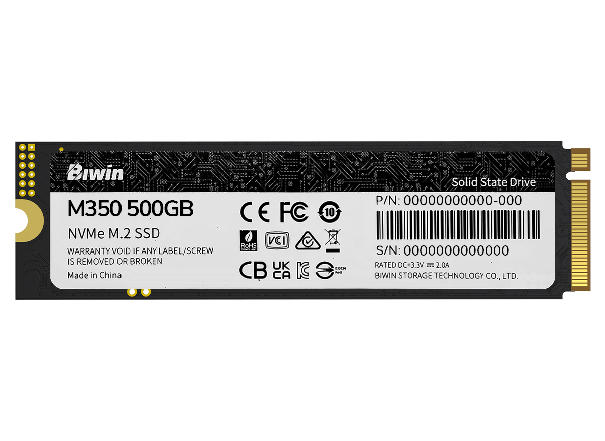 Biwin 500GB PCIe 4.0 M.2 2280 SSD | BM350NN500G-RGX – product image