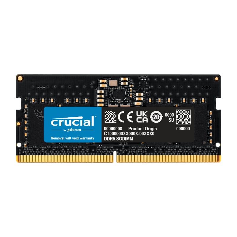 Crucial Crucial 16GB 4800MHz DDR5 SODIMM Notebook Memory (CT16G48C40S5) – product image