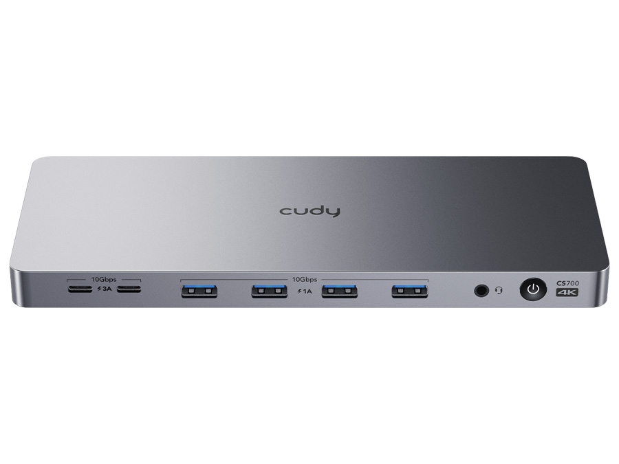 Cudy Dual 4K 10Gbps USB-A & USB-C Gigabit Ethernet Docking Station | CS700 – product image