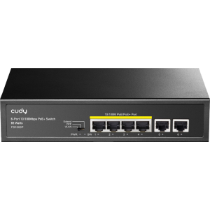 Cudy 6 Port Fast Ethernet 4 PoE 60W Switch | FS1006P – product image