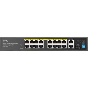 Cudy 16 Port Fast Ethernet PoE 190W 2 Gigabit 1SFP Switch | FS1018PS1 – product image