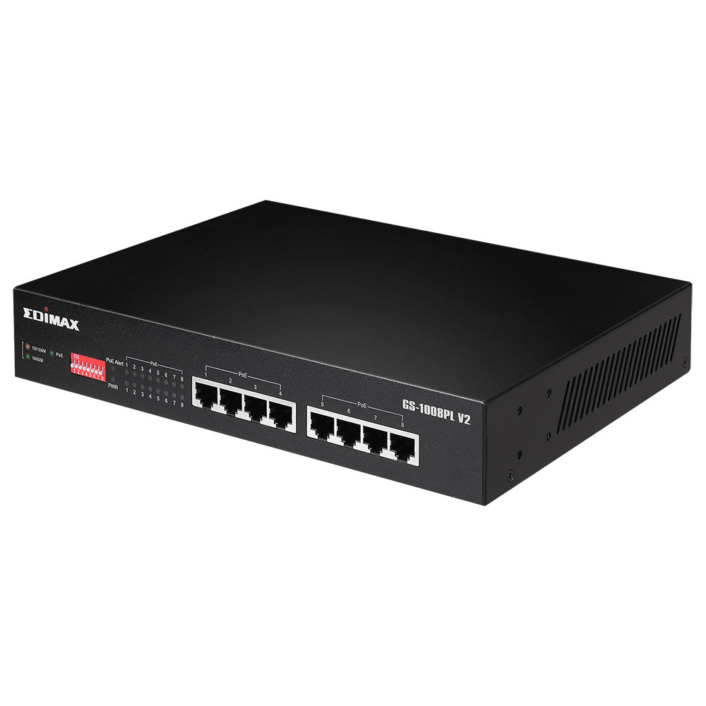 EDIMAX 8 PORT, UNMANAGED, LONG RANGE, GIGABIT POE+ SWITCH WITH DIP SWITCH - Image 3