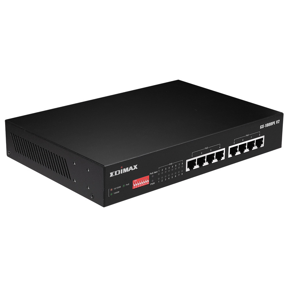 EDIMAX 8 PORT, UNMANAGED, LONG RANGE, GIGABIT POE+ SWITCH WITH DIP SWITCH - Image 4