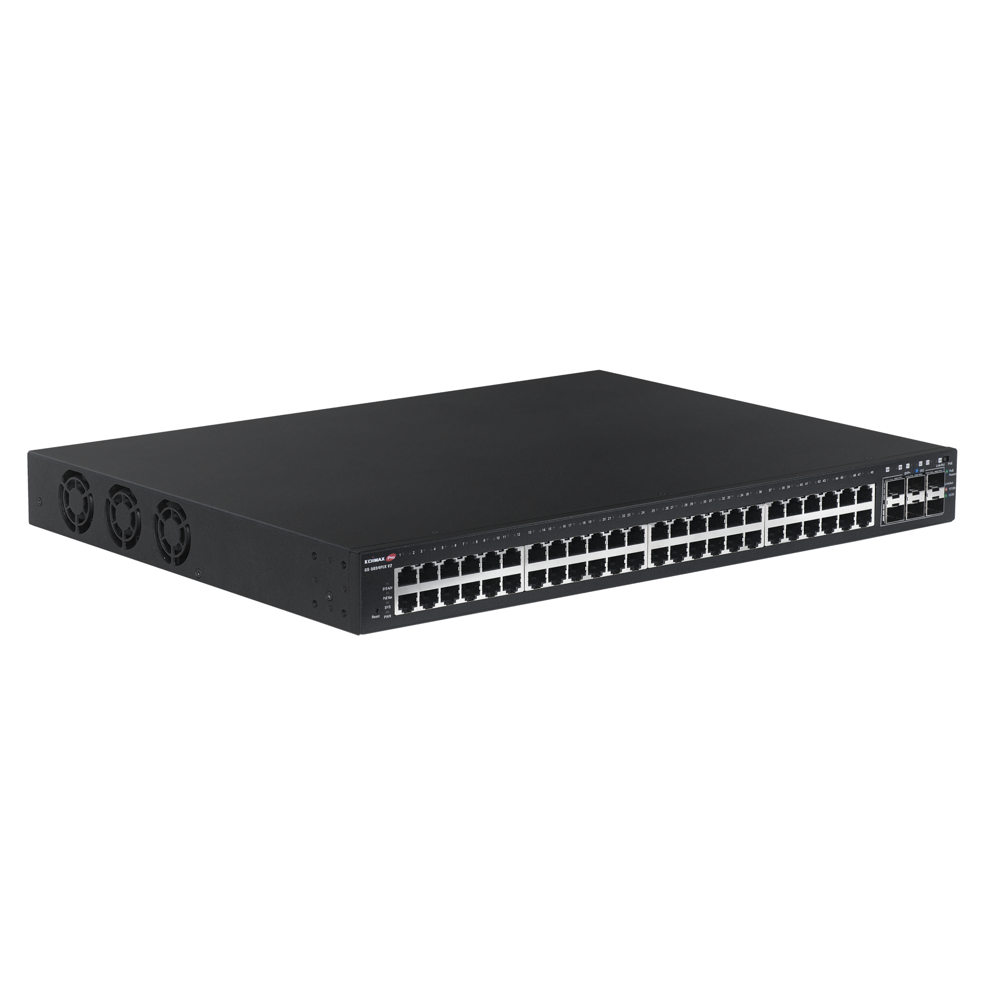 EDIMAX 54 PORT, WEB SMART, 48 GIGABIT POE+ LONG RANGE SWITCH WITH 6 SFP+ PORTS - Image 4