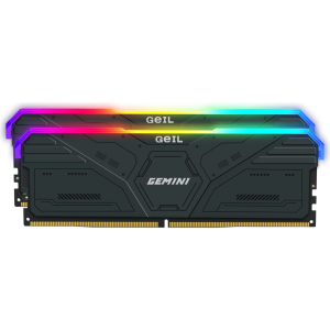 GeIL Geil Gemini RGB 32GB KIT(2X16GB) 6000MHz DDR5 Desktop Gaming Memory - Grey (GAMSG532GB6000C38BDC) – product image