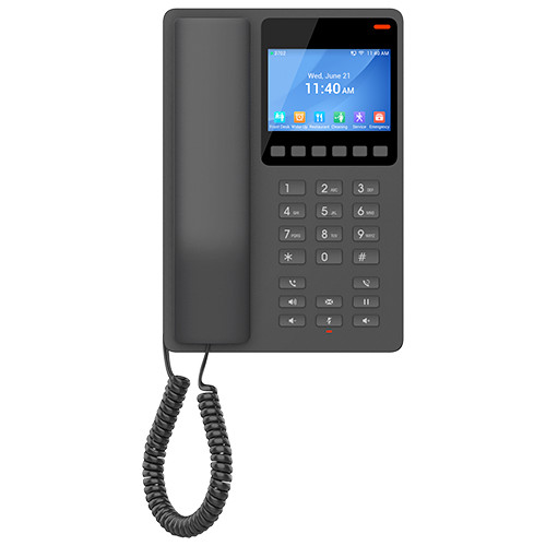 GRANDSTREAM 2 LINE 3.5'' COLOR LCD WIFI 6 HOTEL PHONE BLACK | GHP631W - Image 3