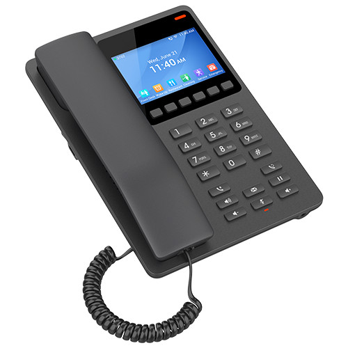 GRANDSTREAM 2 LINE 3.5'' COLOR LCD WIFI 6 HOTEL PHONE BLACK | GHP631W - Image 4
