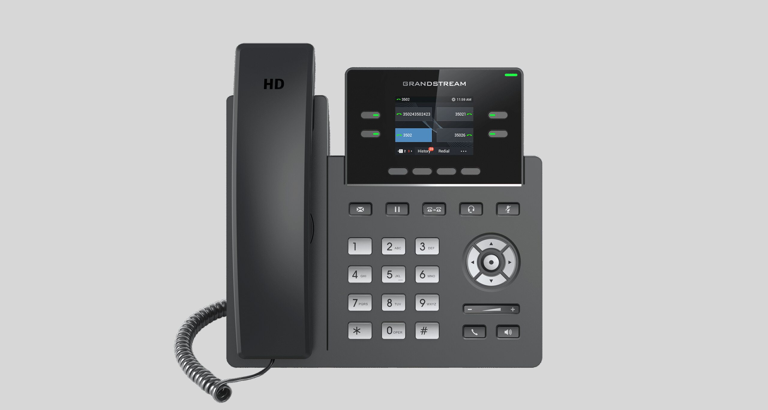 GRANDSTREAM 2-LINE CARRIER DESK PHONE, WI-FI - POE - Image 3