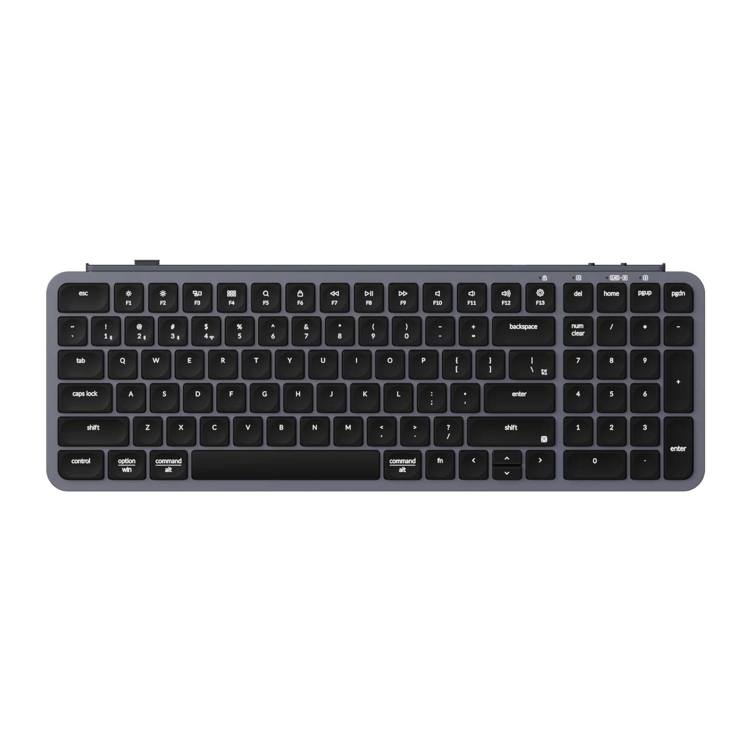 Keychron B2 Pro Ultra-Slim 96% Wireless Keyboard - Space Gray (B2P-K1) – product image