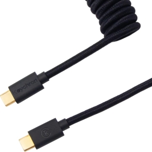 Keychron Coiled Aviator Cable - Black/Straight (CAB-B) – product image