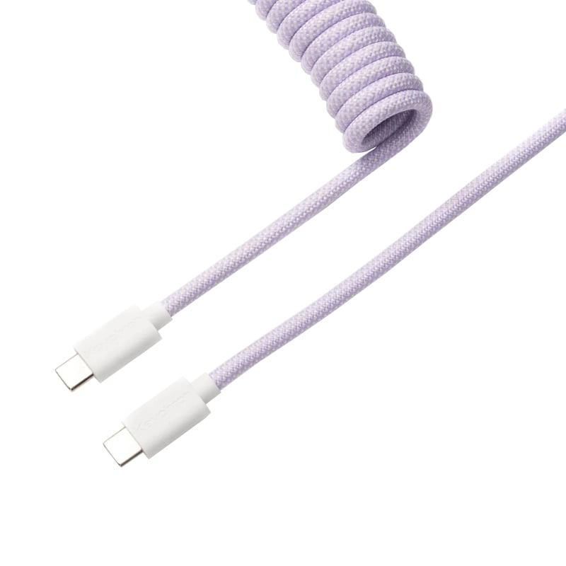 Keychron Keychron Coiled Aviator Cable - Light Purple/Straight (CAB-17) – product image