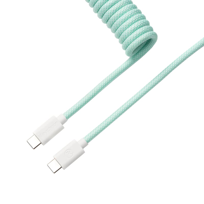 Keychron Keychron Coiled Aviator Cable - Mint/Straight (CAB-18) – product image