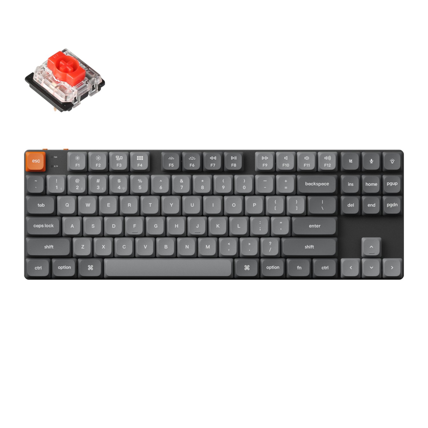 Keychron Keychron K1 Max QMK/VIA 80% Wireless Custom Mechanical Keyboard | RED Switches (K1M-H1) – product image