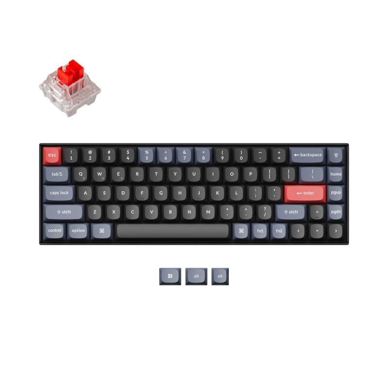 Keychron Keychron K6 Pro 65% Red G Pro Switches RGB Wireless Keyboard - Black (K6P-H1) – product image