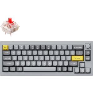 Keychron Keychron Q2 65% Red G Pro Switches Aluminium RGB Wired Keyboard - Grey (Q2-N1) – product image