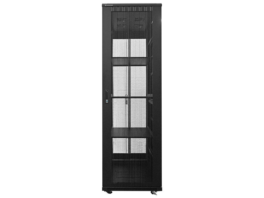 Linkbasic 42U 1M Deep Cabinet 4 Fans 3 Shelves & Perforated Steel Doors – product image