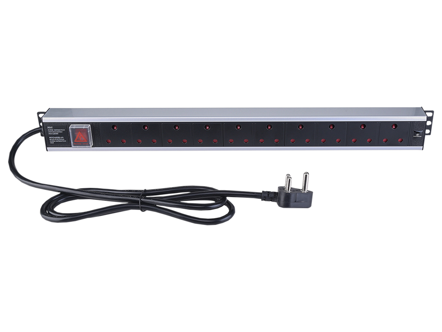 Linkbasic 10 Way Aluminium Moulded Rack Mount PDU – product image