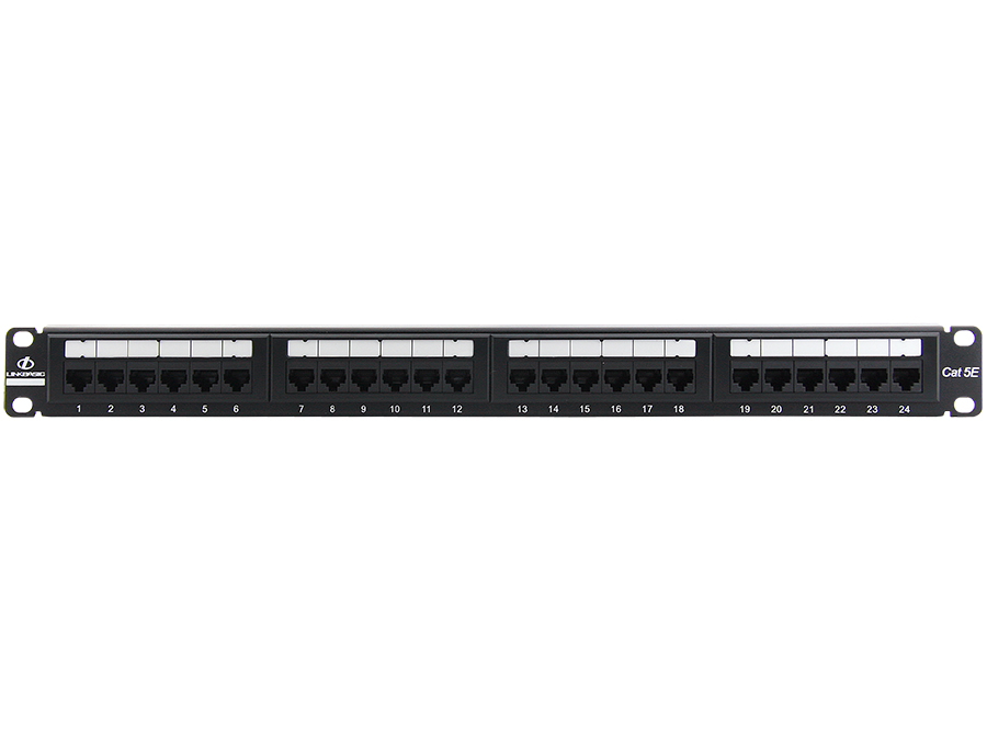 Linkbasic 24 Port Cat5e Rack Mount Patch Panel – product image