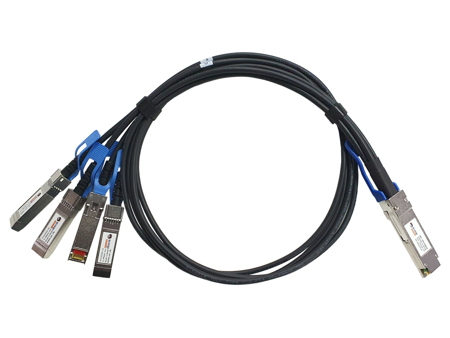 Linkbasic Breakout Cable 1m 1 QSFP28 to 4 SFP28 Uplink Cable – product image