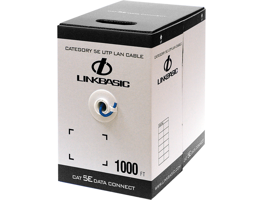 Linkbasic 305m Box Cat5e Solid Blue UTP Cable – product image
