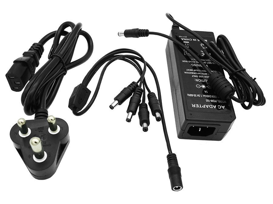12VDC 60W IEC Power Supply with SA Cable – product image