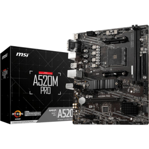 MSI MSI A520M-PRO AMD AM4 MATX Gaming Motherboard (A520M-PRO) – product image