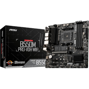 MSI MSI B550M PRO-VDH WIFI AMD AM4 MATX Gaming Motherboard (B550MPRO-VDHWIFI) – product image