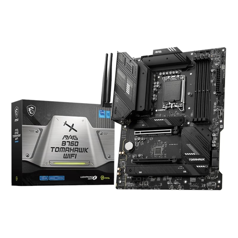 MSI MSI MAG B760 TOMAHAWK WIFI DDR5 Intel LGA1700 ATX Gaming Motherboard (MAGB760TOMAHAWKWIFI) – product image