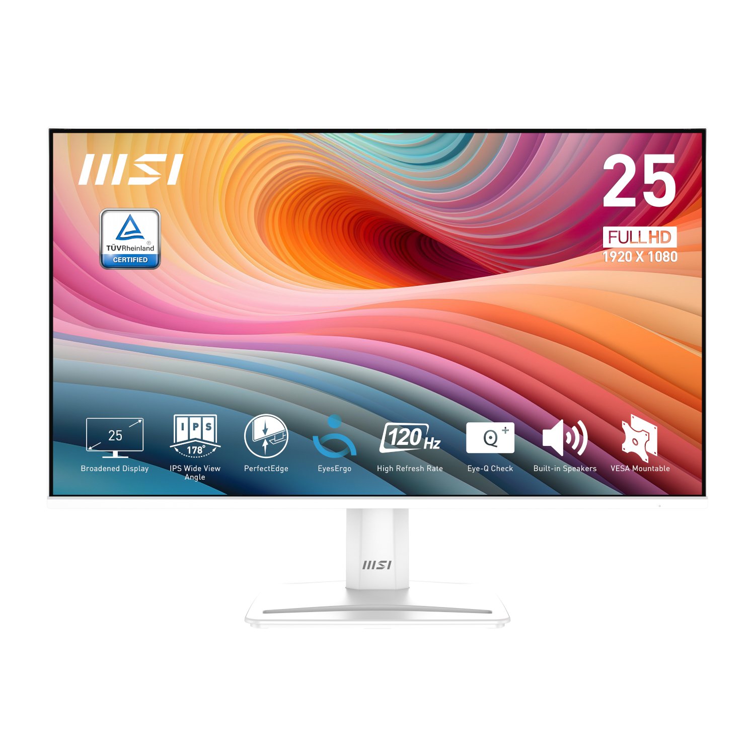 MSI MSI PerfectEdge PRO MP251W E2 24.5" FHD IPS Office Monitor – White (PROMP251WE2) – product image