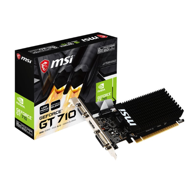 MSI Nvidia GeForce GT 710 2GD3H 2GB 64-BIT Graphics Card (GT7102GD3H LP) – product image