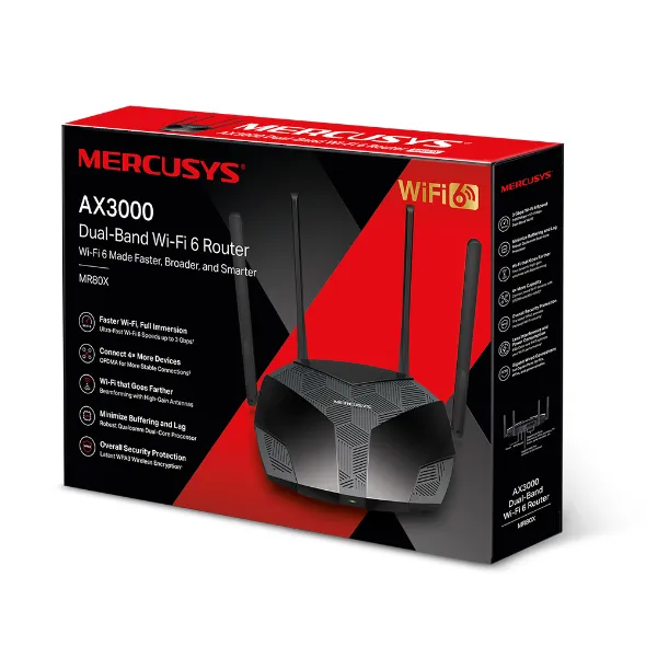 MERCUSYS AX3000 WI-FI 6 MESH ROUTER | MRC-MR80X - Image 5