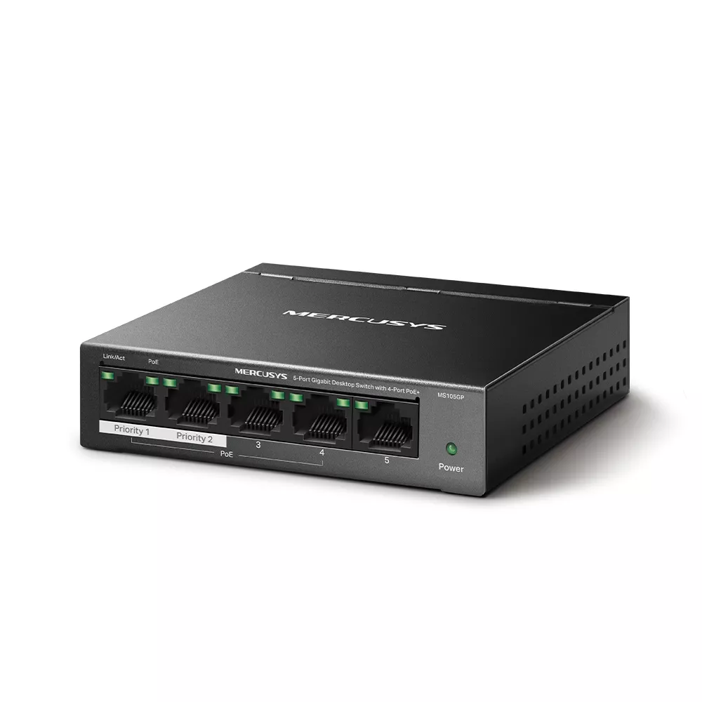 MERCUSYS 5-PORT GIGABIT POE DESKTOP SWITCH | MRC-MS105GP - Image 3