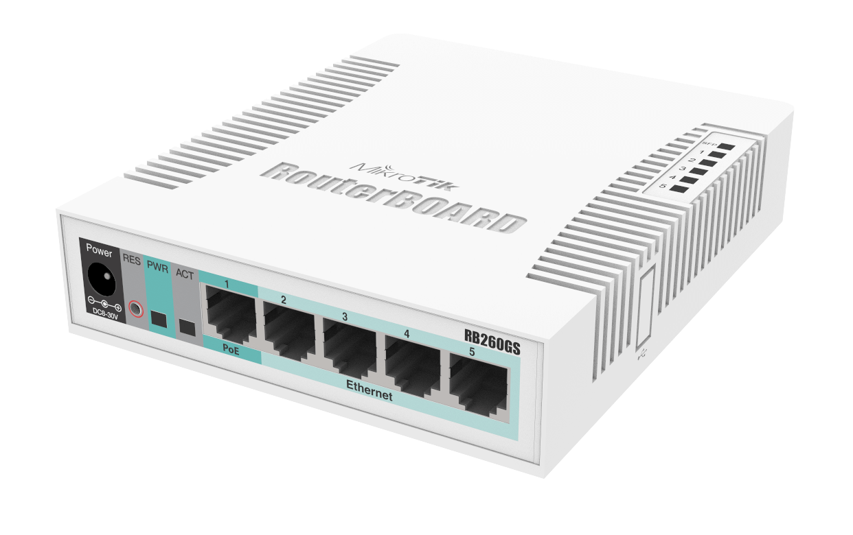MIKROTIK CSS106-5G-1S SMART DESKTOP SWITCH 5 PORT GIGABIT 1SFP | RB260GS - Image 3
