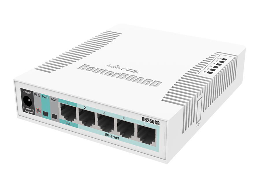MikroTik SwOS Smart Switch 5 Port Gigabit 1SFP | CSS106-5G-1S – product image