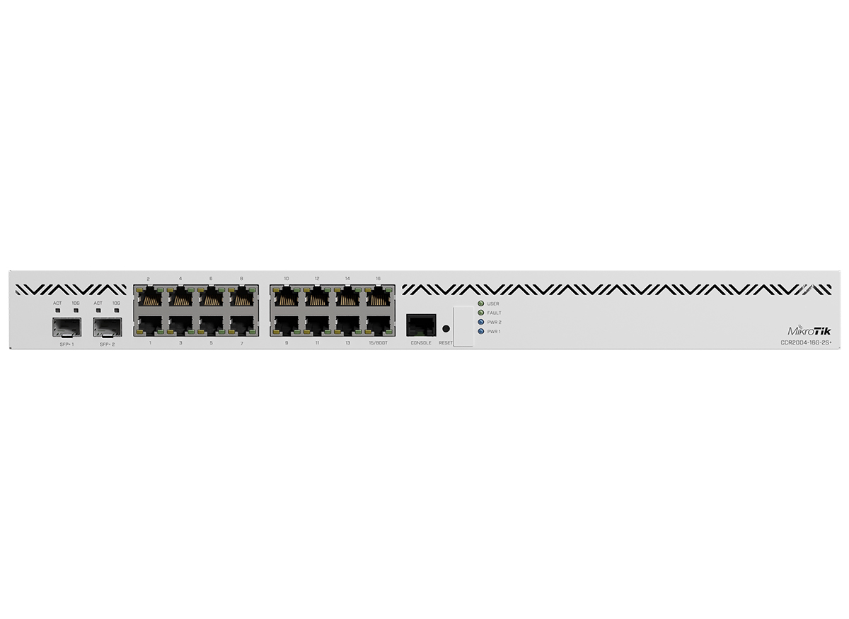 MikroTik Cloud Core 16 Port Gigabit 2SFP+ 4 Core Router | CCR2004-16G-2S+ – product image