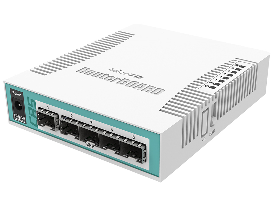MikroTik Cloud Router Switch 5 Port SFP 1 PoE/SFP Port | CRS106-1C-5S – product image