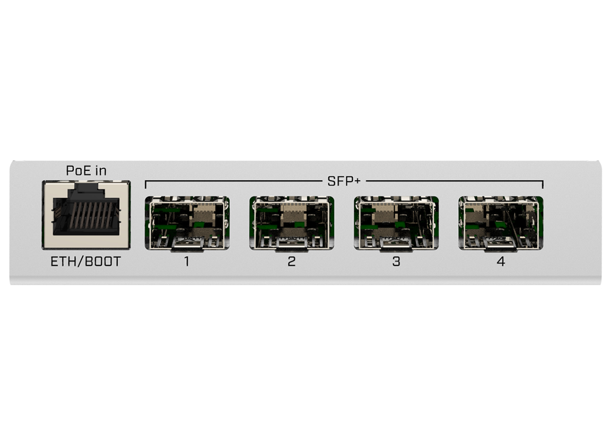 MikroTik Cloud Router Switch 4 Port SFP+ with PoE Input | CRS305-1G-4S+IN – product image
